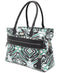 $180 Steve Madden Patterned 16" Green Printed Tribal Metro Tote Travel Bag Large - evorr.com