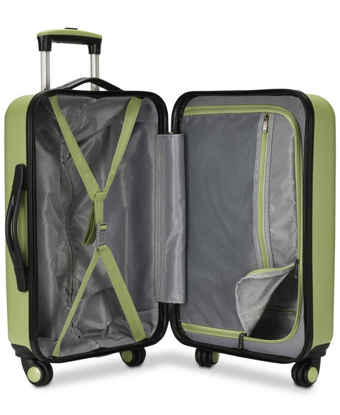 $260 Travel Select Savannah 20" Hard Case 8 Spinner Carry On Luggage Suitcase