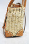 Michael kors Women's Malibu Medium Straw Messenger Crossbody Shoulder Bag