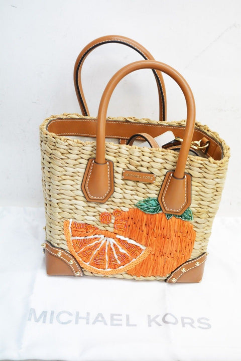 Michael Kors Donna Malibu Medio Paglia Messenger a Tracolla Borsa a Spalla