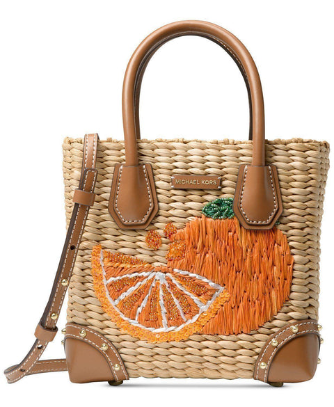 Michael Kors Donna Malibu Medio Paglia Messenger a Tracolla Borsa a Spalla