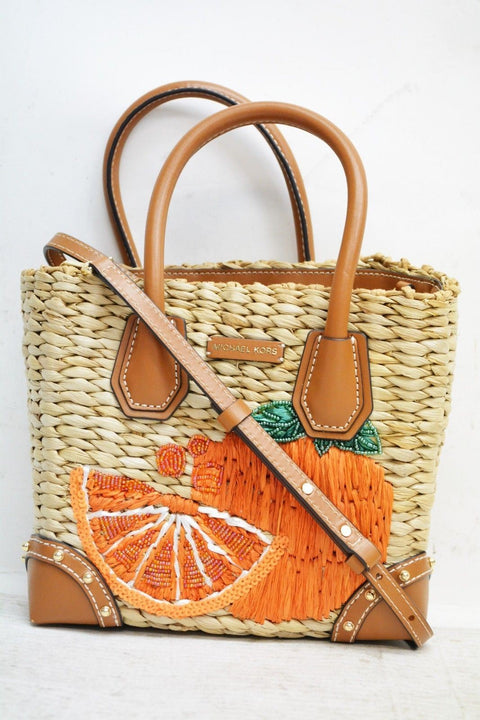 Michael Kors Donna Malibu Medio Paglia Messenger a Tracolla Borsa a Spalla