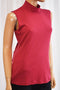 Karen Scott Women Mock-Neck Sleeveless Red Tank Blouse Knitted Top Medium M