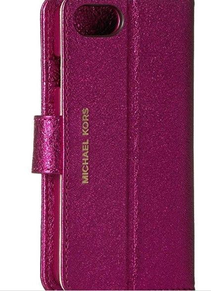 $99 New Michael Kors Women's iPhone 7 & 8 Folio Phone Case (Love in Ultra Pink)