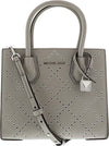 Michael Kors Women's Gray Mercer Leather Grommet Medium Tote Messenger Bag