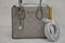 Michael Kors Women's Gray Mercer Leather Grommet Medium Tote Messenger Bag