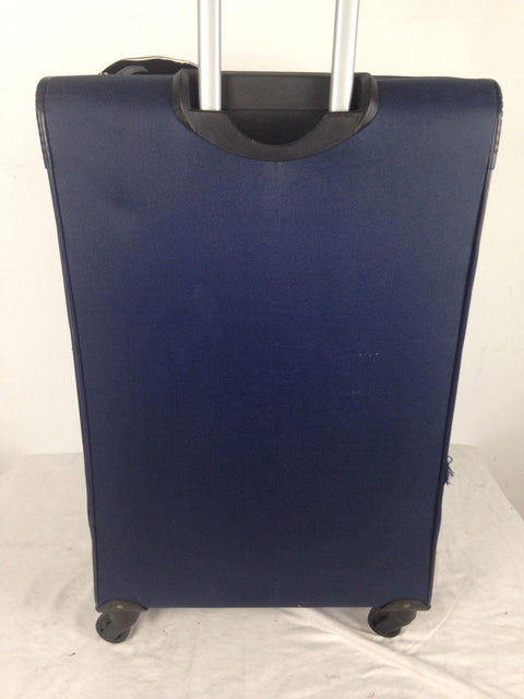 $460 Nautica Oceanview 28" Luggage Spinner Suitcase Blue Yellow Expandable