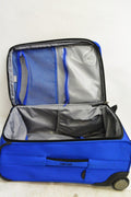 $200 Delsey OPTI-MAX 21" Expandable 2 Wheeled Carry On Suitcase Luggage Blue