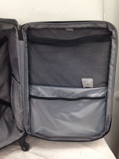 $260 Delsey Opti-Max 25" Expandable Spinner Travel Suitcase Luggage Black Soft