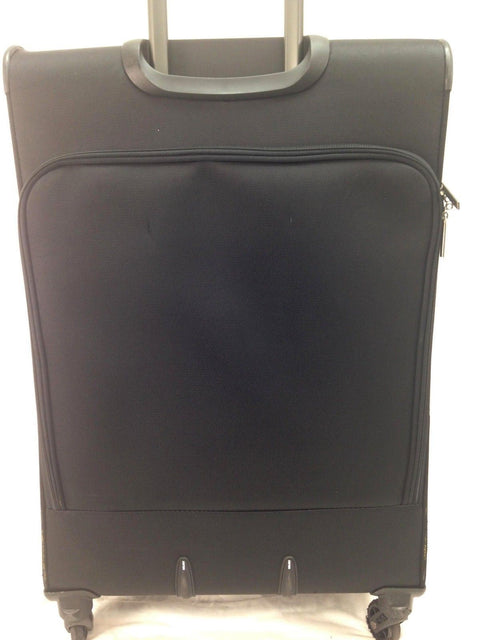 $260 Delsey Opti-Max 25" Expandable Spinner Travel Suitcase Luggage Black Soft
