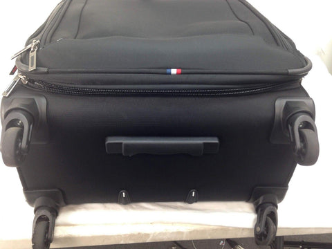 $260 Delsey Opti-Max 25" Expandable Spinner Travel Suitcase Luggage Black Soft