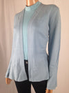 $159 Charter Club Womens Peplum 100% Cashmere Wool Front Open Cardigan Sweater L - evorr.com
