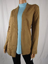 Charter Club Women Long-Sleeve Open-Front Cardigan Knitted Salty Nut Top XXL 2XL
