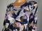 JM Collection Women's Printed Jacquard Top Periwinkle Deco Plumes Blouse Top 2XL
