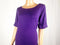 $79 New Karen Scott Womens Roll Tab Sleeve Boat Neck T-Shirt Dress Purple Size L
