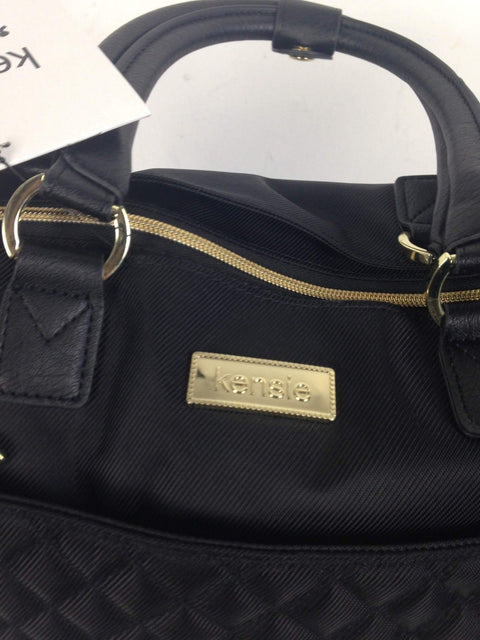 $160 Kensie Women's 14'' Fashion Tote Laptop Bag Black Gold Quilted Shoulder Bag