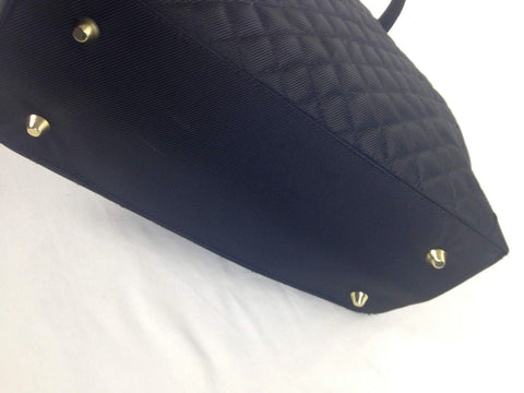 $160 Kensie Women's 14'' Fashion Tote Laptop Bag Black Gold Quilted Shoulder Bag