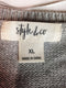 $89 New Style&Co. Women's Long-Sleeve Embroidery Sweater Pullover Top Gray XL