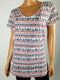 NEW Style&Co. Women's Short Sleeve Print T-Shirt Scoop Neck Blouse Top Multi XL