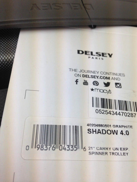 $380 NEW Delsey Helium Shadow 4.0 21" Hardcase Spinner Carry on Suitcase Luggage