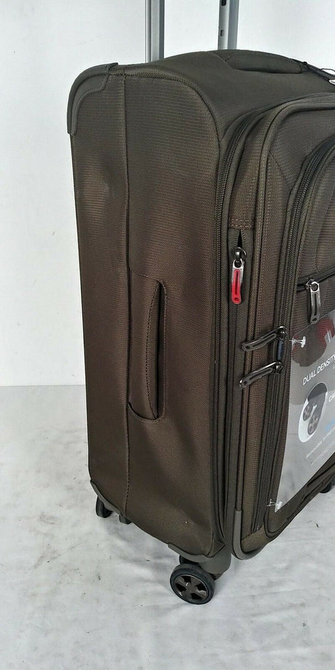 $260 Delsey Helium 360 21" Expandable Spinner Carry-On Suitcase Luggage Olive