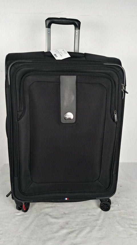 $360 DELSEY Helium Breeze 6.0 25" Soft Expandable Spinner Suitcase Luggage Black