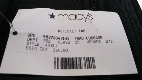 $360 DELSEY Helium Breeze 6.0 25" Soft Expandable Spinner Suitcase Luggage Black