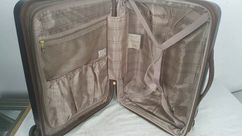 $200 London Fog Brentwood 20" Hard Spinner Suitcase Luggage Carry On Expandable