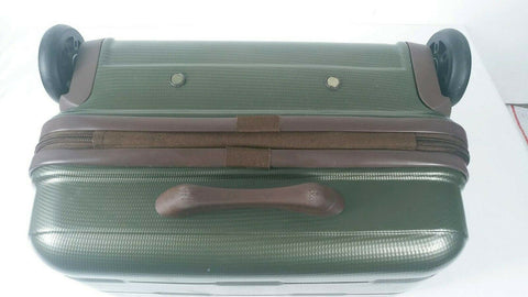 $200 New Brentwood 15" Hardside Under-Seat Carry-On Suitcase Olive Green Luggage