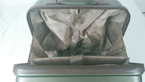 $200 New Brentwood 15" Hardside Under-Seat Carry-On Suitcase Olive Green Luggage