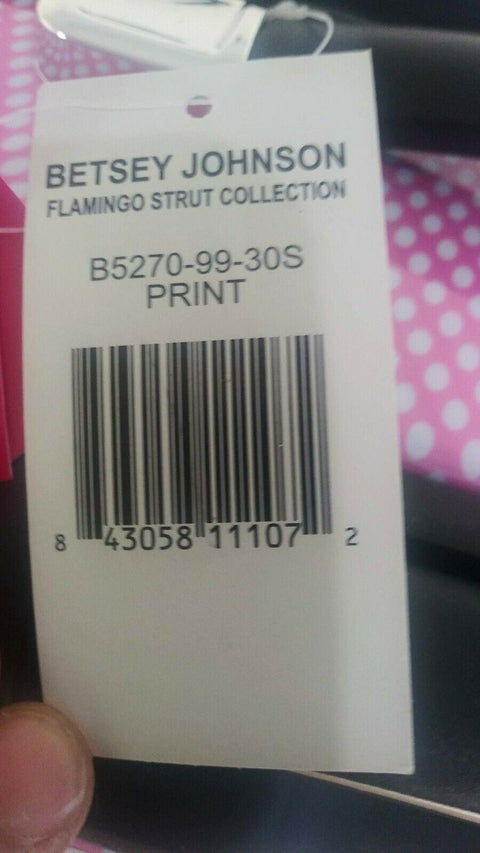 $350 New Betsey Johnson Flamingo Strut 30" Hard Spinner Suitcase Luggage Pink
