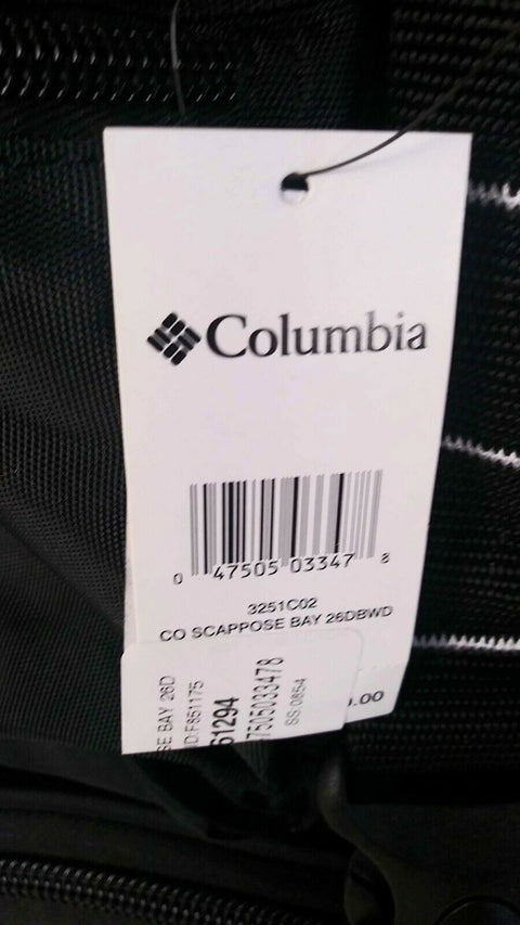 New Columbia 26" Drop Bottom Wheeled Travel Duffle Bag Black Trolley