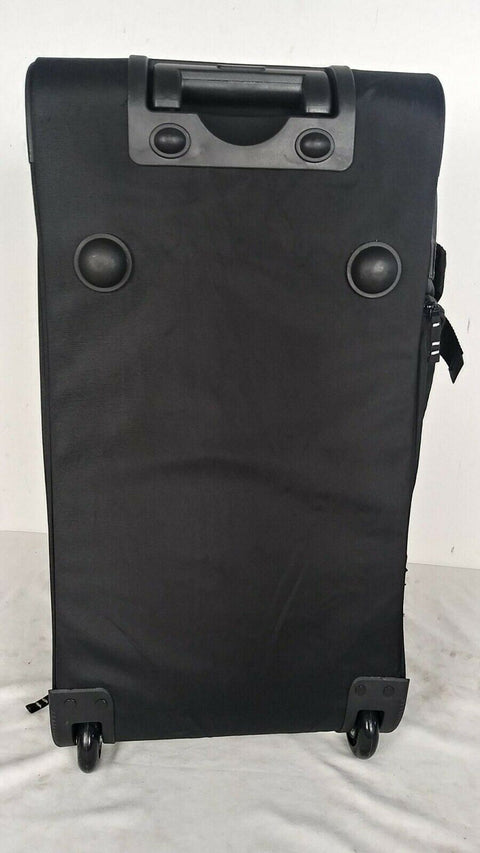 New Columbia 26" Drop Bottom Wheeled Travel Duffle Bag Black Trolley