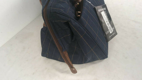 $200 New London Fog Brentwood 20" Duffel Bag Blue checked