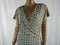$89 Charter Club Women Short Sleeve Printed Faux Wrap Blouse Top Stretch Size XL