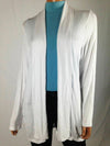 $59 New Style&Co. Women's Long Sleeve Front Open White Hi-Low Cardigan Shrug  L