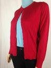 $89 Charter Club Women's Long Sleeve Red Button Front Cardigan Sweater Size M