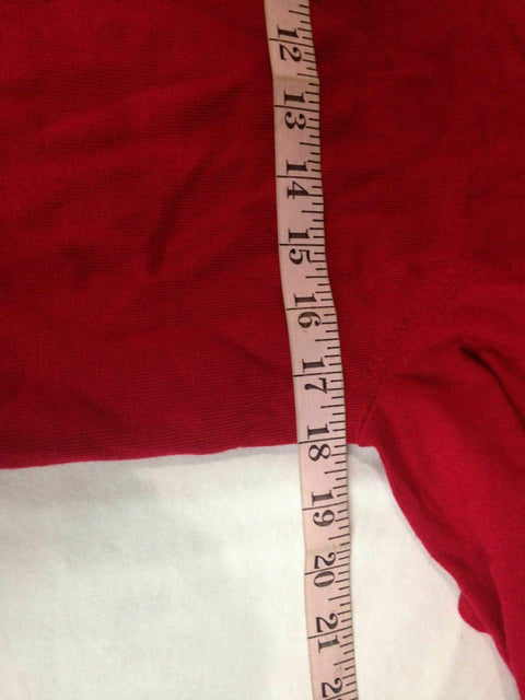 $89 Charter Club Women's Long Sleeve Red Button Front Cardigan Sweater Size M