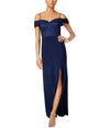 $109 New Night Way Women's Blue Off Shoulder Lace cocktail Maxi Dress Size 10 - evorr.com