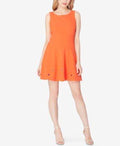 $128 New TAHARI ASL Women's Fit & Flare Tangerine Grommet Tunic Dress Size 10 - evorr.com