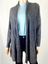 $79 Charter Club Women Pleated Long Sleeve Front Open Cardigan Sweater Shrug L