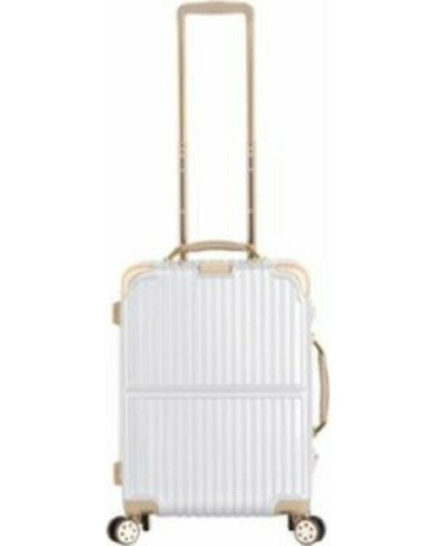 $360 New TRIFORCE Sterling 22" Carry On Spinner Luggage Suitcase Silver TSA Lock