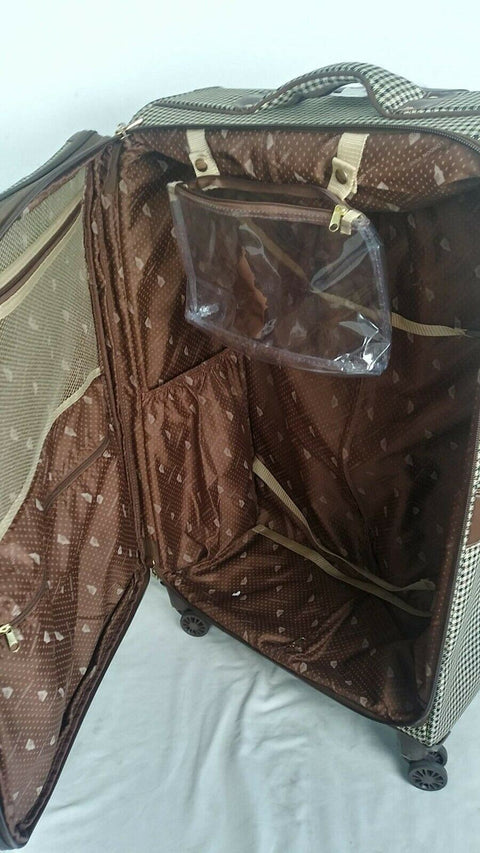 $360 London Fog Oxford Hyperlight 29" Expandable Spinner Suitcase Luggage Brown