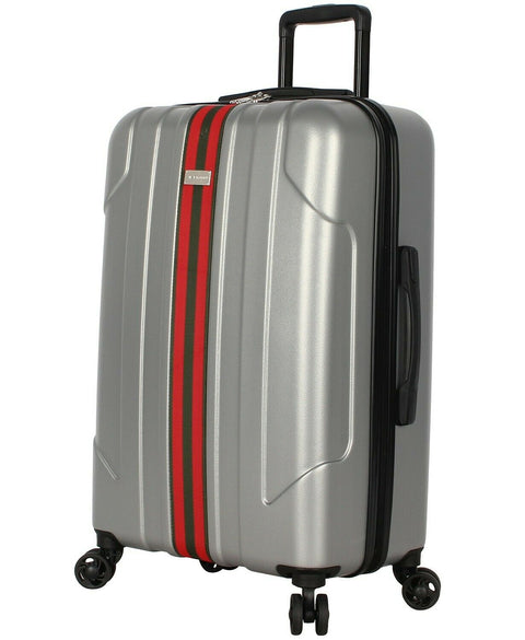 $280 Steve Madden B-2 Hardcase 24" Luggage Suitcase Spinner Check In Silver