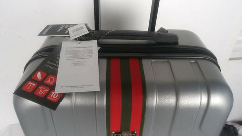 $280 Steve Madden B-2 Hardcase 24" Luggage Suitcase Spinner Check In Silver