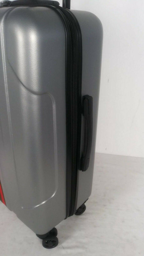 $280 Steve Madden B-2 Hardcase 24" Luggage Suitcase Spinner Check In Silver