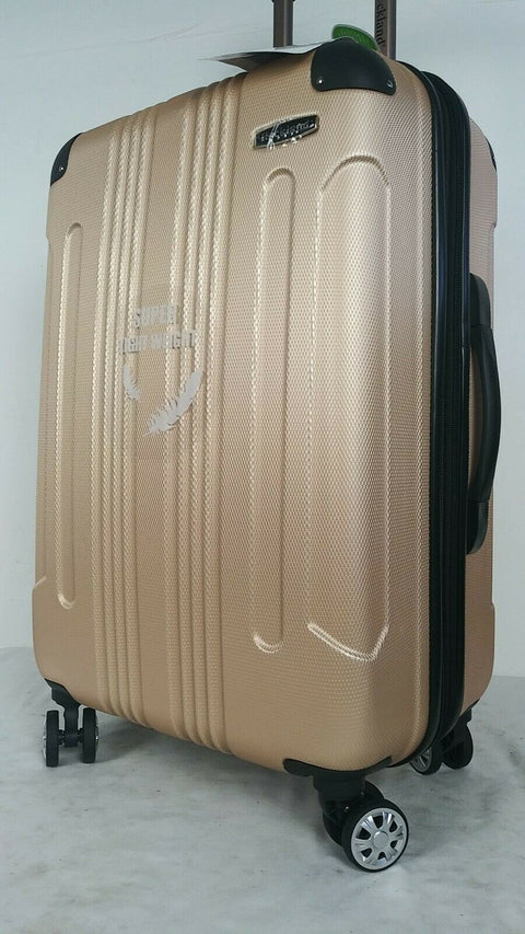 $280 New Rockland Sonic ABS 24" Medium Hard case Luggage Suitcase Champagne