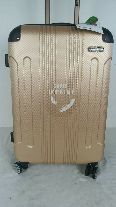 $280 New Rockland Sonic ABS 24" Medium Hard case Luggage Suitcase Champagne