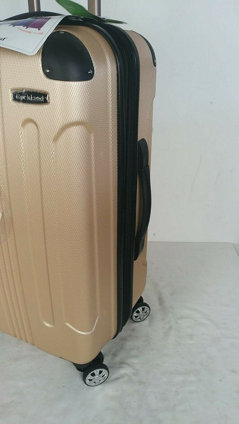 $280 New Rockland Sonic ABS 24" Medium Hard case Luggage Suitcase Champagne