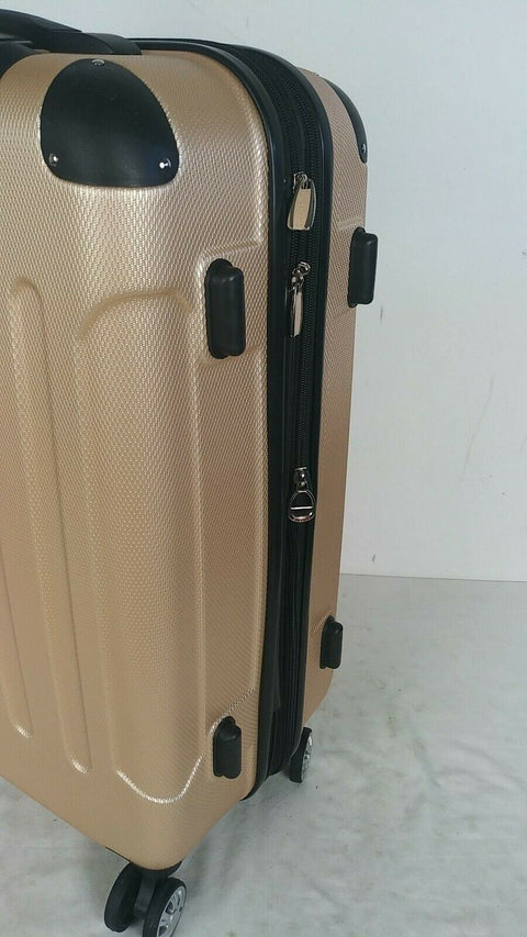 $280 New Rockland Sonic ABS 24" Medium Hard case Luggage Suitcase Champagne